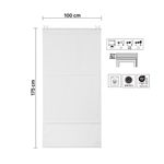 Persiana Romana Pharell Pleat 100 x 175 cm para Ventana Color Blanco