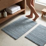 Set de 2 Alfombras Reversibles para Baño Color Gris