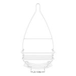 Organizador Colgante Ovalado para Ducha Color Blanco