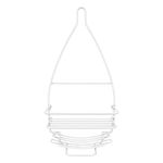 Organizador Colgante Ovalado para Ducha Color Blanco