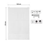 Persiana Romana Pharell Pleat 120 x 175 cm para Ventana Color Blanco