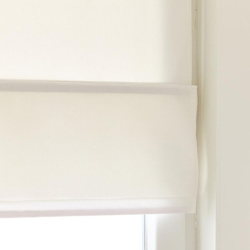 Persiana Romana Pharell Pleat 120 x 175 cm para Ventana Color Blanco
