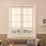 Persiana Romana Charlina Pleat 135 x 175 cm para Ventana Color Blanco