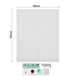 Persiana Romana Charlina Pleat 135 x 175 cm para Ventana Color Blanco