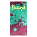 Toalla Mundial de Portugal Semi Playa de 30 x 60 Plg Color Verde y Vino