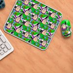Kit de Mouse Inalámbrico y Mouse Pad Toy Story Buzz Lightyear 2.4 GHz 1200 DPI Verde