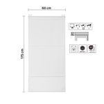 Persiana Romana Pharell Pleat 60 x 175 cm para Ventana Color Blanco
