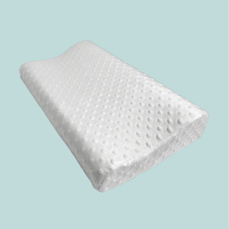 Almohada de Memoria de 50 x 30 x 10 cm Firmeza Media con Funda Texturizada Blanca