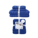 Set de 4 Toallas Qdry para Baño Color Azul
