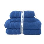 Set de 4 Toallas Qdry para Baño Color Azul