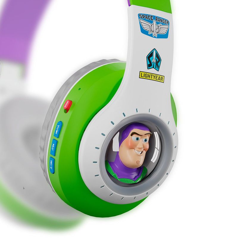 Audífonos Inalámbricos Toy Story Buzz Lightyear Diseño 3D Bluetooth 5.3 con Micrófono y Entrada Auxiliar