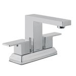 Grifo Mezclador Kubo de 4 plg para Lavamanos Color Cromo