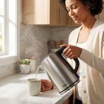 Hervidora Eléctrica Inalámbrica de 1.7 Litros en Acero Inoxidable