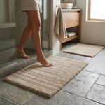 Set de 2 Alfombras Reversibles para Baño Color Café