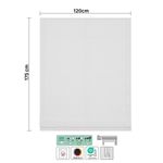 Persiana Romana Charlina Pleat 120 x 175 cm para Ventana Color Blanco