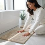 Set de 2 Alfombras Reversibles para Baño Color Café