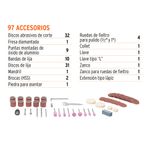 Mototool Profesional 135 W con Velocidad Variable y 97 Accesorios