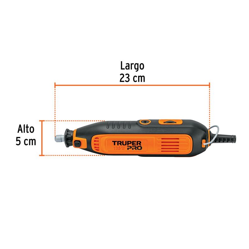 Mototool Profesional 135 W con Velocidad Variable y 97 Accesorios