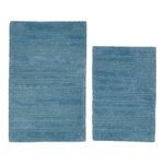 Set de 2 Alfombras Reversibles para Baño Color Turquesa