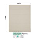 Persiana Romana Charlina Pleat 105 x 175 cm para Ventana Color Beige