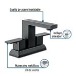 Grifo Mezclador Kubo de 4 plg para Lavamanos Color Negro Mate