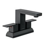 Grifo Mezclador Kubo de 4 plg para Lavamanos Color Negro Mate
