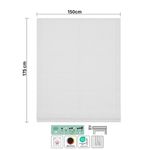 Persiana Romana Charlina Pleat 150 x 175 cm para Ventana Color Blanco