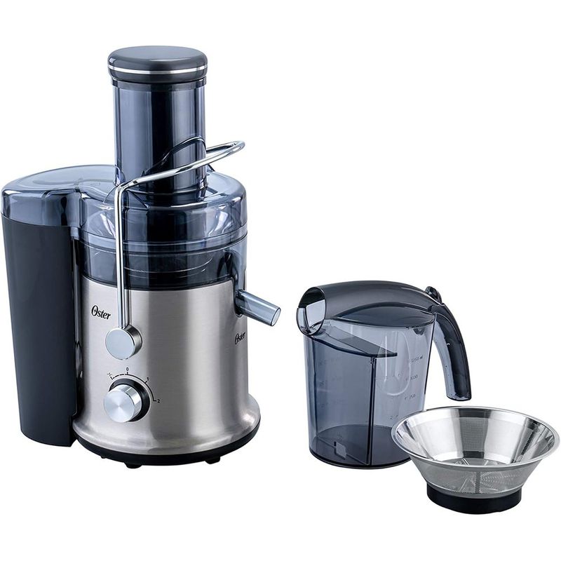 Extractor de Jugos de 1.25 Litros 600W con Boca Ancha Plateado y Negro