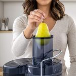 Extractor de Jugos de 1.25 Litros 600W con Boca Ancha Plateado y Negro
