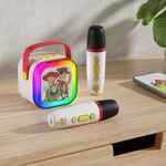 Mini Kit de Karaoke Toy Story 5 Portátil Bluetooth 6.0 con 2 Micrófonos Inalámbricos y Luces LED