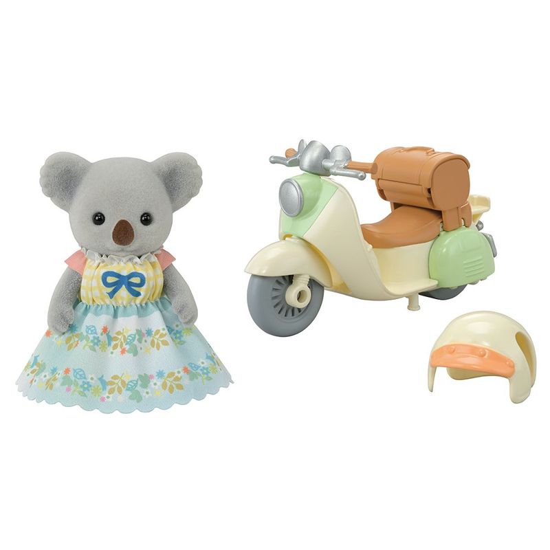 Sylvanian Families Treetop Koala Mother’s Scooter con Figura y Motoneta