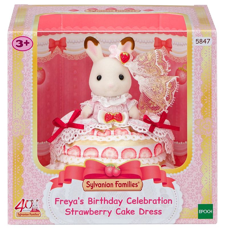 Sylvanian Families Freya’s Birthday Celebration Strawberry Cake Dress