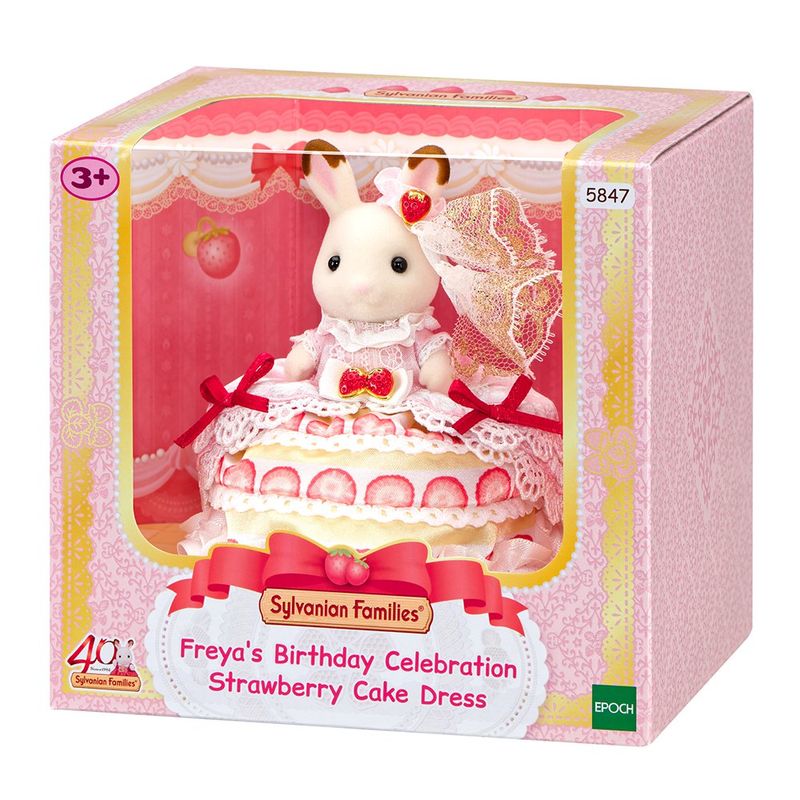 Sylvanian Families Freya’s Birthday Celebration Strawberry Cake Dress
