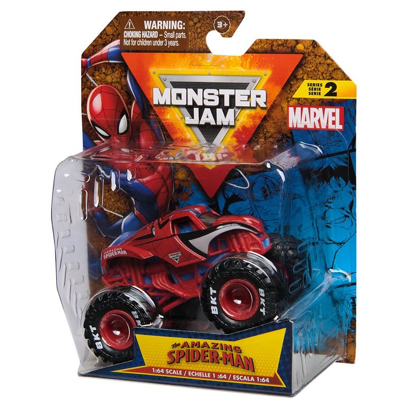 Monster Jam Marvel The Amazing Spider-Man Camión Coleccionable Escala 1:64 Serie 2