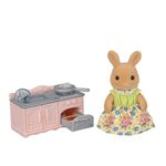 Sylvanian Families Sunny Rabbit Mother’s Cooking Set con Figura y Accesorios