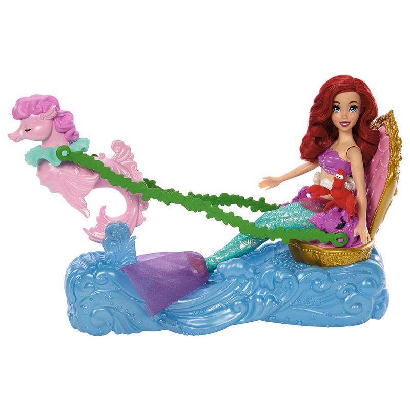 Muñeca Ariel Disney Princess con Carruaje Marino y Accesorios