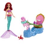 Muñeca Ariel Disney Princess con Carruaje Marino y Accesorios