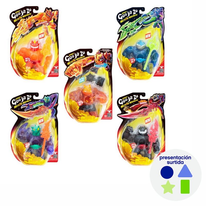 Heroes of Goo Jit Zu Meteor Madness Figura Flexible Diseños Surtidos