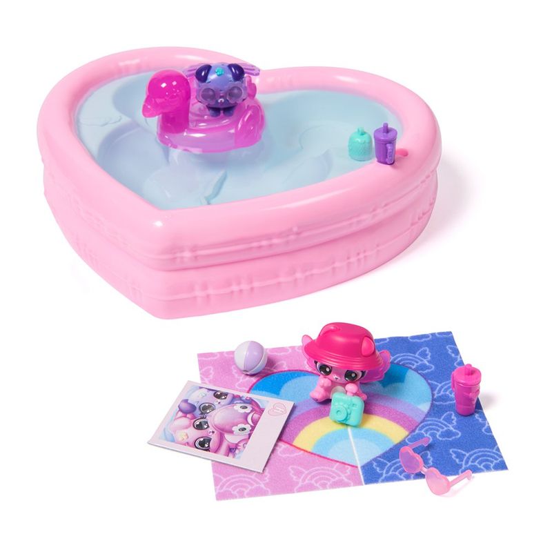 Hatchimals Alive Neon Rainbow Bestie Pool Party Set Interactivo con Accesorios