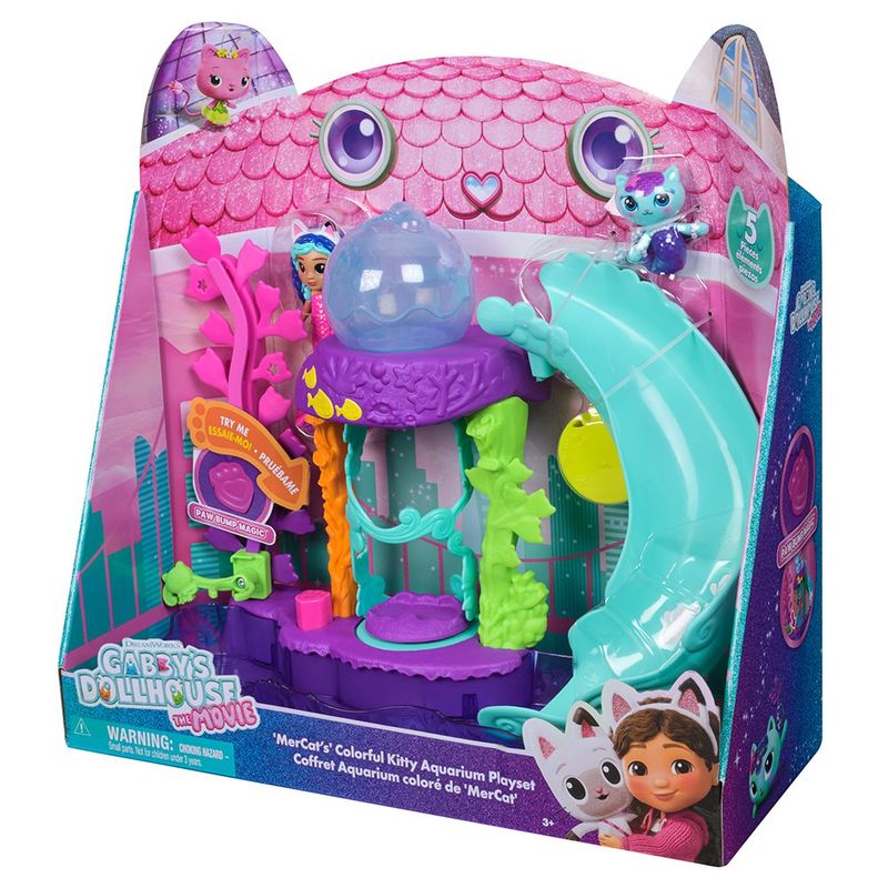 Gabby’s Dollhouse The Movie MerCat’s Colorful Kitty Aquarium Playset