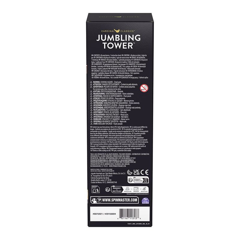 Cardinal Classics Jumbling Tower Juego de Mesa de Bloques de Madera