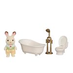 Sylvanian Families Chocolate Rabbit Boy’s Bath Time Set con Figura y Accesorios