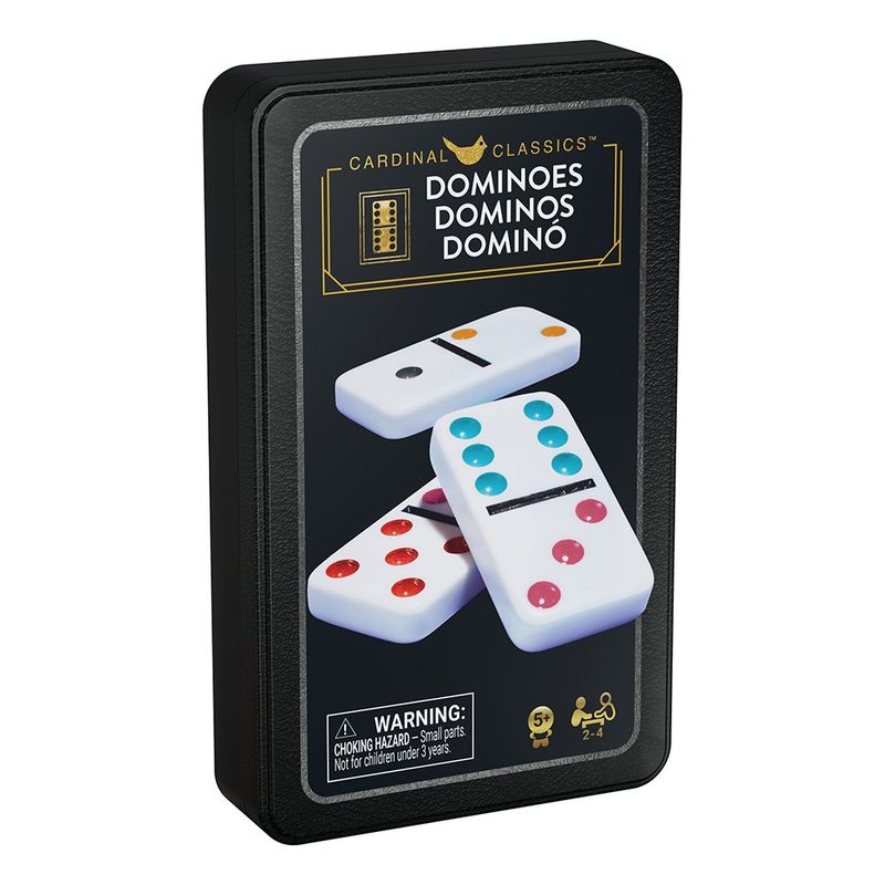 Cardinal Classics Dominoes Juego de Mesa Clásico en Caja Metálica