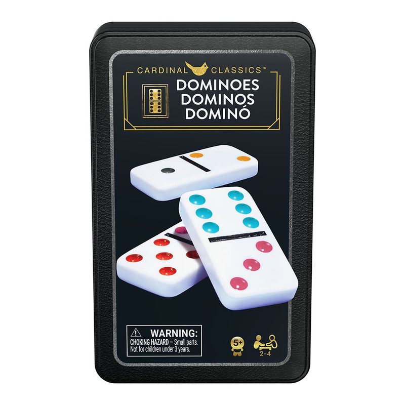 Cardinal Classics Dominoes Juego de Mesa Clásico en Caja Metálica