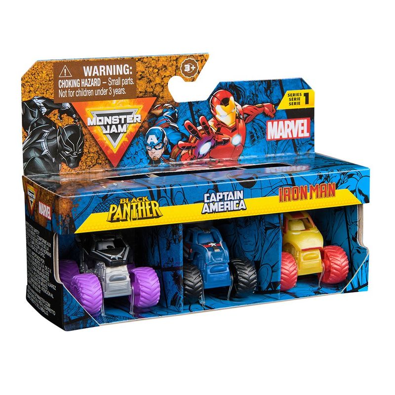 Monster Jam Marvel Pack de Vehículos Serie 1 Diseños Surtidos