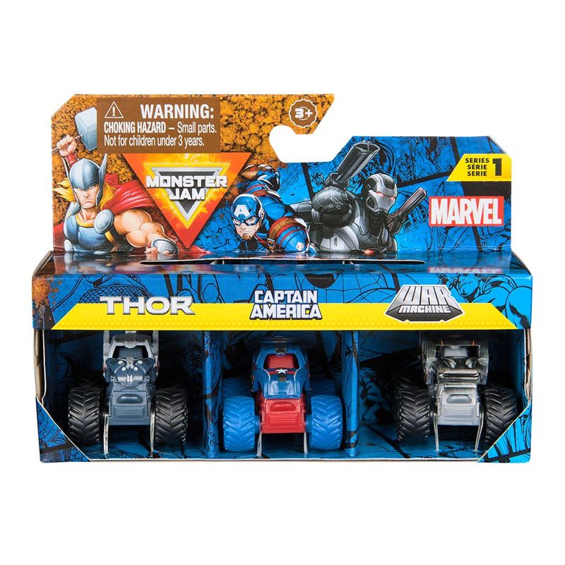 Monster Jam Marvel Pack de Vehículos Serie 1 Diseños Surtidos