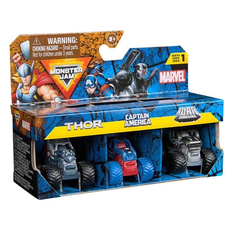 Monster Jam Marvel Pack de Vehículos Serie 1 Diseños Surtidos