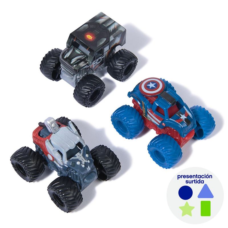 Monster Jam Marvel Pack de Vehículos Serie 1 Diseños Surtidos