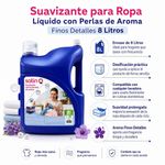 Suavizante para Ropa Líquido con Perlas de Aroma Finos Detalles 8 Litros