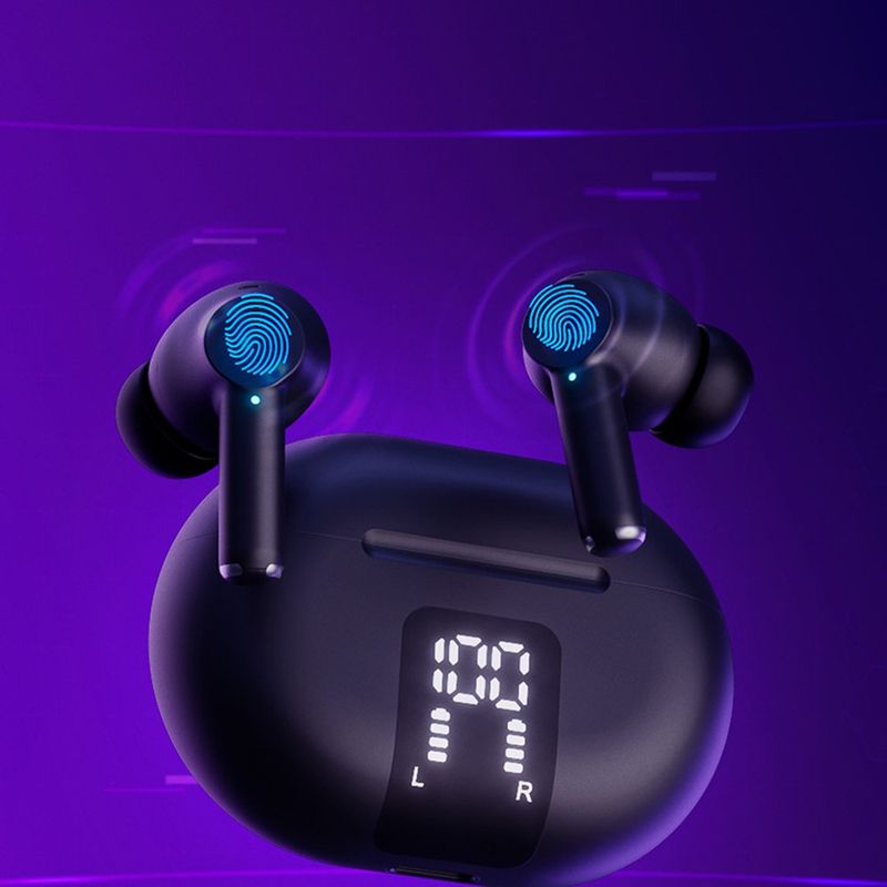 Audífonos Inalámbricos TWS Edge Buds con Cancelación de Ruido y Estuche LED Blanco